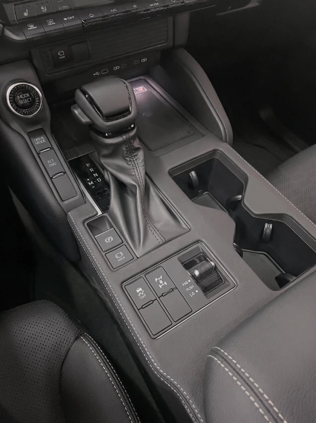 Prado J250 center console trim cover protecting gear selector area from scratches